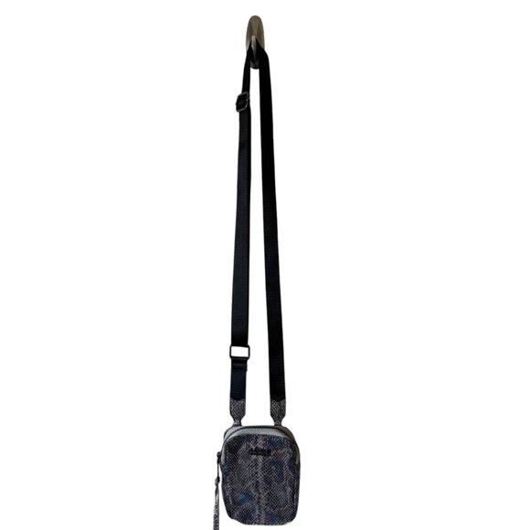 Aimee Kestenberg Phone Bag Purse Iridescent Reptile Pattern Leather Crossbody - Picture 3 of 15